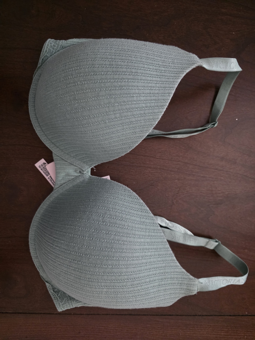 Closet Clean Out Victoria's Secret Grey Ribbed T-Shirt Bra